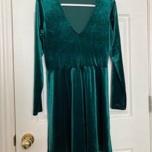 Copper Key velvet skater dress